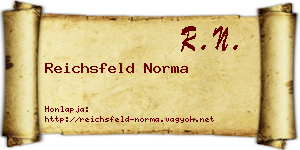 Reichsfeld Norma névjegykártya
